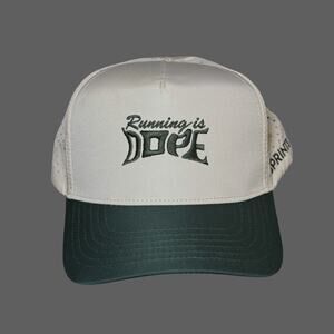 Sprints Running Is Dope VP Hat Snapback Unisex Cream Green UPF50